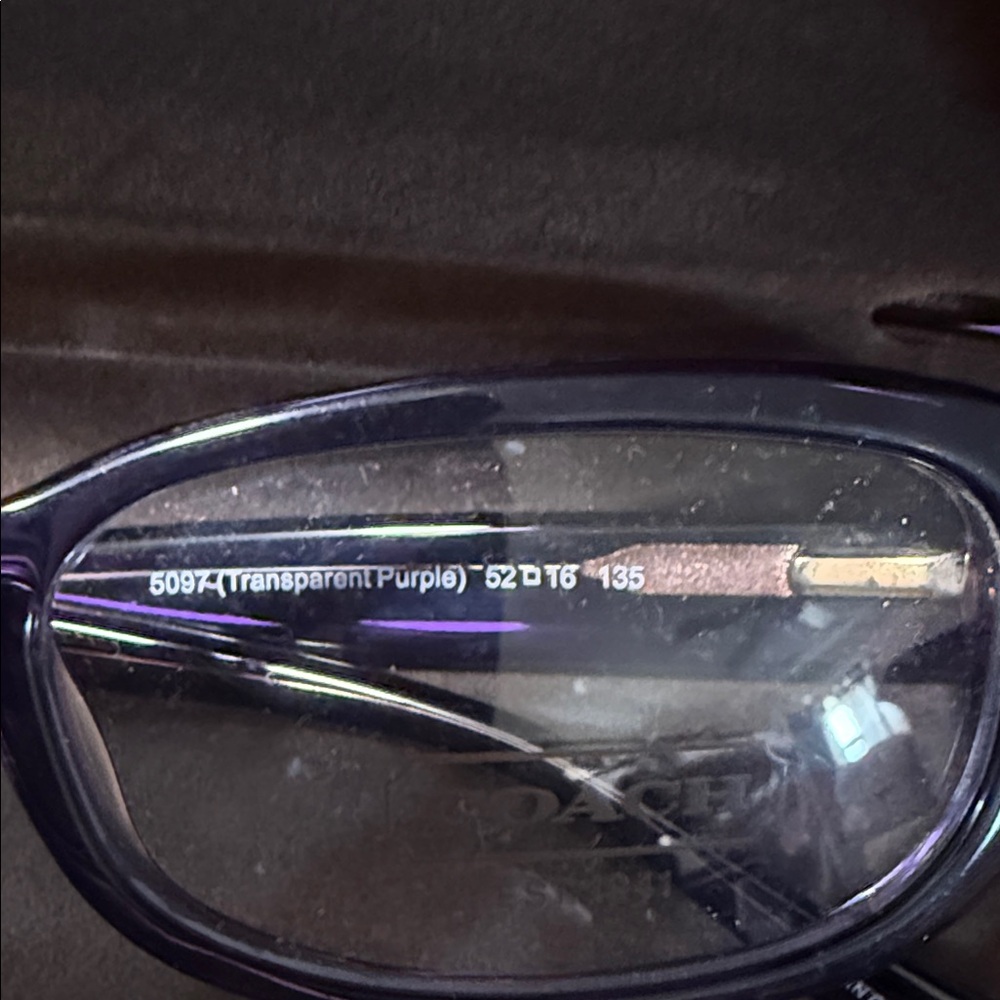 Coach Purple Oval Women's Optical Glasses - Picture 2 of 5